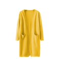 thumbnail image 1 of SWSMCLT Women's Long Sleeve Cardigan Sweater Winter Midi Oversized Thick Coat Top Cardigan Knit Warm Fall Spring Soft Yellow XX-Large, 1 of 1