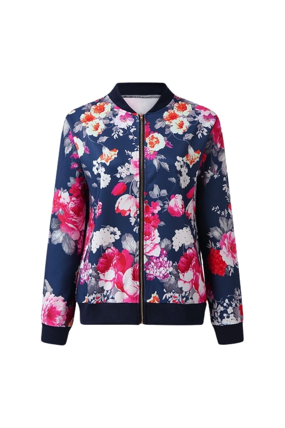 Women's Long Sleeve Letterman Jacket Printed 2023 Fall Bomber Jacket Outerwear Cotton Casual Fashion Baseball Jacket Designer Cool Style 1 Medium