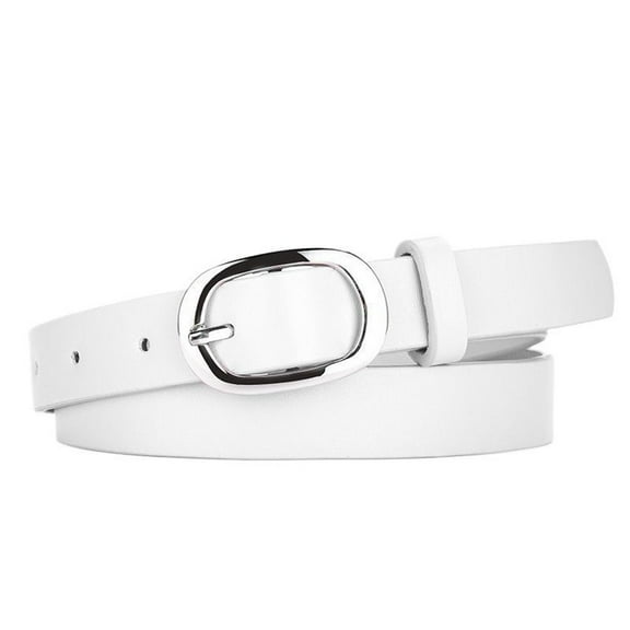 SWSMCLT Women's Loops Belt 2025 Belt For Dress Spring Adjustable Belts Casual Buckle Metal Date Skinny White X-Small-Large