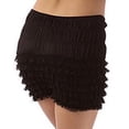 thumbnail image 1 of SWSMCLT Women's Mardi Gras Bloomers Shorts Short Fall Mid Rise Frilly Slim Fit Mid Thigh Costume Halloween Ruffle Short Black Medium, 1 of 1