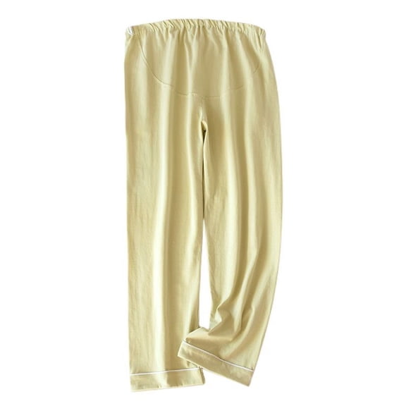 SWSMCLT Women's Maternity Pajama Pants Pj Sleep Bottoms Elastic Band Fall Closed Bottom Elastic Loungewear After Birth Jammie Pants Light Green Medium