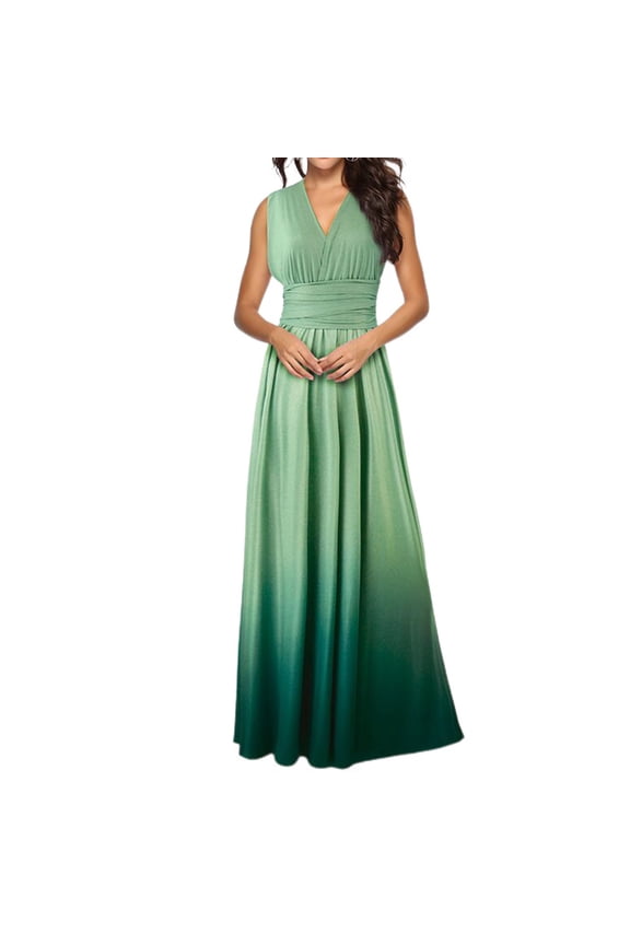 Women's Maxi Long Transformer Convertible Dresses Homecoming Dress Wedding Evening Gown Multi Way Wrap Green Small