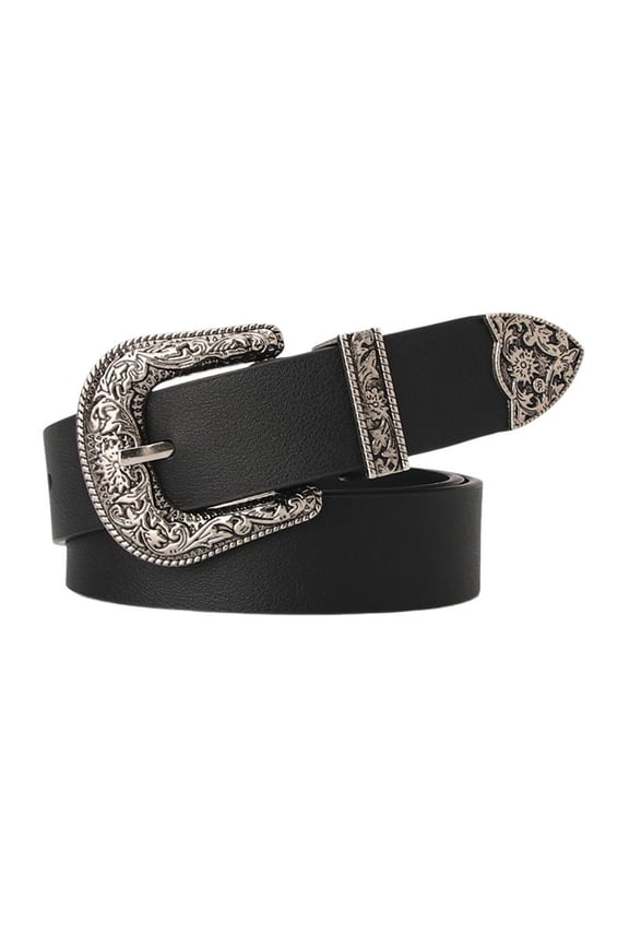 Women's Medieval Adjustable Belts Metal Medium Summer Fall Spring Buckle Belt Faux Leather D Ring Work Black Small-Large