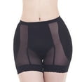 thumbnail image 1 of SWSMCLT Women's Mesh Boyshorts Tummy Control Dip Lifting Hip Enhancer Butt Lifter Shapewear Shorts Body Shaper Panties Padded Underwear Seamless Thigh Slimmer Black X-Large, 1 of 3