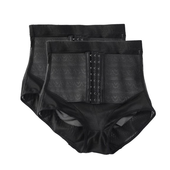 SWSMCLT Women's Mesh Shapewear Sheer 2 Pack Autumn Body Shaper Butt Lifting Classic Medium Bone Wrap Stomach Black X-Large
