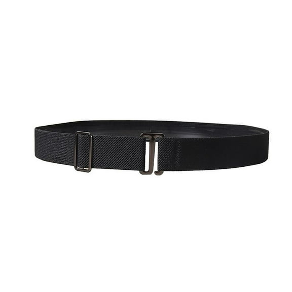 SWSMCLT Women's Metal Adjustable Belts Casual Medium Fashion Metal Buckle Stretch Winter Buckle Belt Nylon Black Small-X-Large