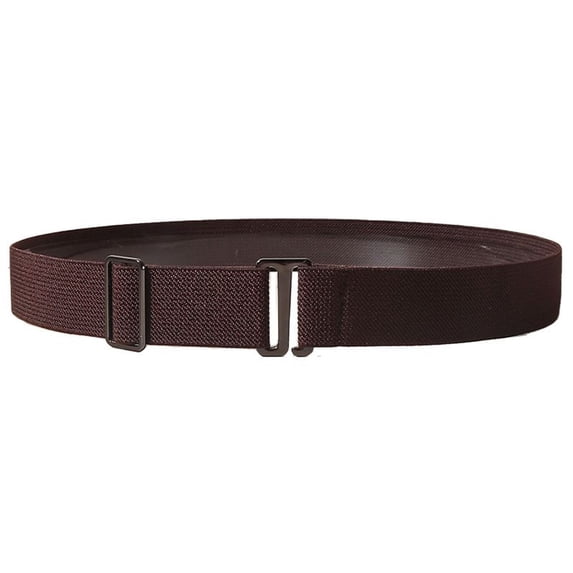 SWSMCLT Women's Metal Adjustable Belts Casual Medium Fashion Metal Buckle Stretch Winter Buckle Belt Nylon Coffee Small-X-Large