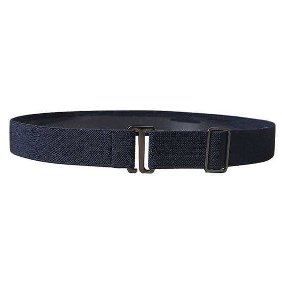 SWSMCLT Women's Metal Adjustable Belts Casual Medium Fashion Metal Buckle Stretch Winter Buckle Belt Nylon Navy Small-X-Large
