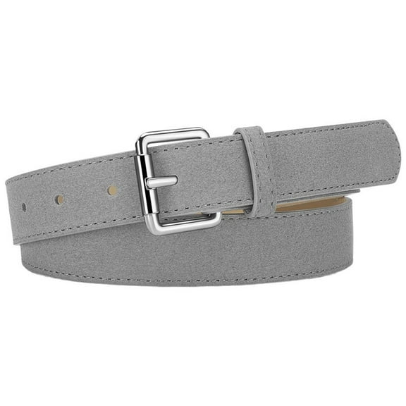 SWSMCLT Women's Metal Belt Buckle Adjustable Belts Fall Basic Spring Regular Fit Fashion Medium Faux Leather Grey X-Small-Large