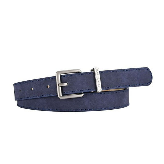 SWSMCLT Women's Metal Belt Faux Leather Belt For Dress Regular Fit Medium Vintage Buckle Casual Summer Fall Navy Small-Large