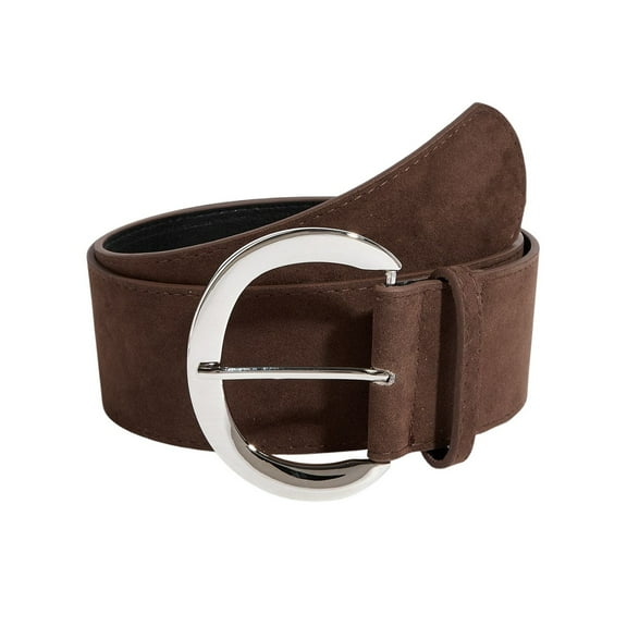 SWSMCLT Women's Metal Belt For Dress Buckle Casual Vintage D Ring Summer Faux Leather Fashion Adjustable Belts Coffee X-Small-Large