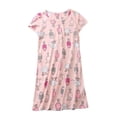 thumbnail image 1 of SWSMCLT Women's Midi Nightgown Billowy Cotton Pull On Comfy Crew Neck Night Shirt Lounge Dress Breathable Pink Medium, 1 of 3