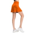 thumbnail image 1 of SWSMCLT Women's Mini Scooter Athletic Skort High Waisted Scooter Skirt Cute Yoga Fitted Aline Summer Dance Casual Orange Small, 1 of 4