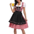 thumbnail image 1 of SWSMCLT Women's Oktoberfest Outfits 2 Pcs Beer Carnival Outfit Halloween Dirndl Dress Bavarian Outfits Party Rouge Noir 16, 1 of 1