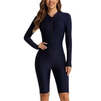 SWSMCLT Women's One Piece Swimsuit Beach Slimming Curvy One Piece Swimsuit Modest Rash Guard Long Sleeve Summer Style1 X-Large