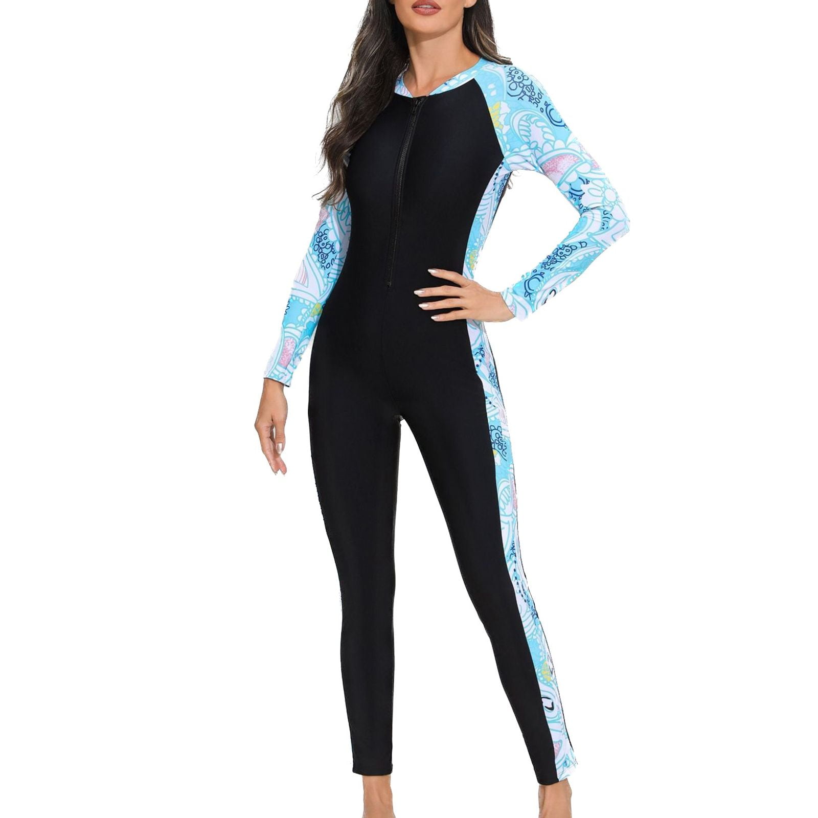 SWSMCLT Women s One Piece Zip Up Swimsuit Rash Guard High Neck Surfing swsmclt-women-s-one-piece-zip-up-swimsuit-rash-guard-high-neck-surfing