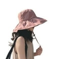 thumbnail image 1 of SWSMCLT Women's Packable Sun Hat Cotton UPF UV Protection Vacation Travel Floppy Hats Wide Brim Sun Cap Pool Beach Hat Foldable Summer Visor Camp Pink One Size, 1 of 1