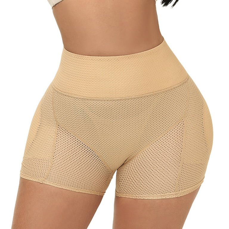 SWSMCLT Women's Padded Body Shaper Shorts Butt Pads Hip Underwear Thigh  Butt Lifter Panties Mesh Tummy Control High Waisted Hip Enhancer Shapewear  Shaping Firm Compression Nude Medium 