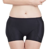 SWSMCLT Women's Padded Hip Enhancer Underwear Seamless Removable Lift Butt Thigh Pads Butt Shaper Butt Lifter Panties Booty Lifting Shapewear Shorts Black 8