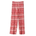 thumbnail image 1 of SWSMCLT Women's Pajamas Pants Cotton Capris Mid Rise Long Pj Pant Floral Printed Stretch Sleep Bottoms Comfy Vermillion XX-Large, 1 of 4