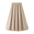 thumbnail image 1 of SWSMCLT Women's Pleated Calf Tea Length Long Skirt Tulle Tutu Midi Skirts Pleated 2 Layered Apricot One Size, 1 of 4