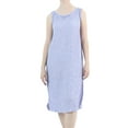 thumbnail image 1 of SWSMCLT Women's Plus Size Nightgown Sleeveless Lounge Sleeping Nightwear Lingerie Dress Soft Comfy Nightdress Slip Chemise Sleepwear Sleep Gown Mid-length Purple 3X, 1 of 5