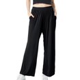 thumbnail image 1 of SWSMCLT Women's Plus Size Pajama Pant Cotton Cool Nightwear Classic Elasthane Home Sleep Bottoms Pj Comfy Loose Fall Black 3X-Large, 1 of 4