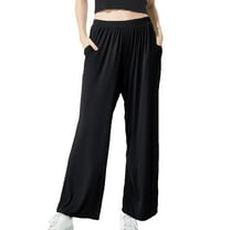 SWSMCLT Women's Plus Size Pajama Pant Cotton Cool Nightwear Classic Elasthane Home Sleep Bottoms Pj Comfy Loose Fall Black 3X-Large