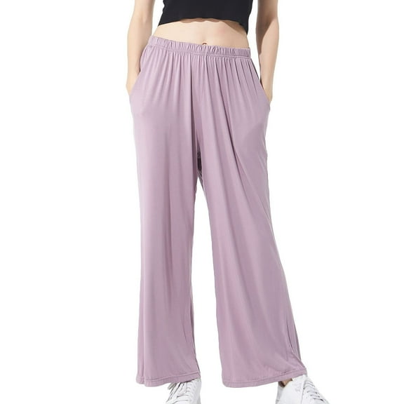 SWSMCLT Women's Plus Size Pajama Pant Cotton Cool Nightwear Classic Elasthane Home Sleep Bottoms Pj Comfy Loose Fall Purple 4X-Large