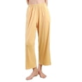 thumbnail image 1 of SWSMCLT Women's Plus Size Pajamas Pant Casual Loose Fit Trousers Wide Leg Pjs Soft Lounge Spandex Summer Pull On Golden Medium, 1 of 5