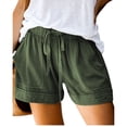 thumbnail image 1 of SWSMCLT Women's Plus Size Shorts Cotton Fashion Thin Soft Shorts Casual Shorts Boyshorts Mid Rise Summer Casual Army Green Large, 1 of 1
