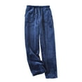 thumbnail image 1 of SWSMCLT Women's Plush Pajama Pants Soft Fuzzy Fleece Pockets Fleece Lounge Pants Pajama Bottoms Cute Thick Straight Leg Cozy Warm Sleepwear Navy X-Small, 1 of 1