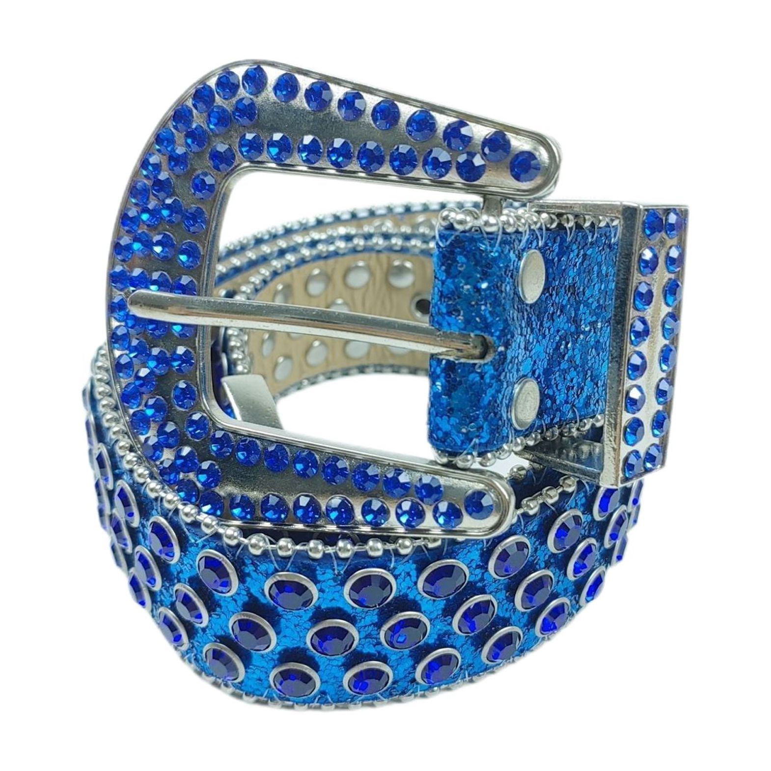 Handmade Vintage Embellished Belt Buckle A handmade black leather belt embellished with stamps of  main image 4