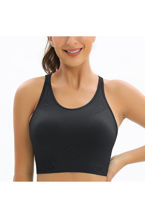 Women's Running Tank Top Crop Fitted Yoga Backless Tight Fall Lightweight Top Vest Workout Ribbed Black Large
