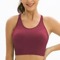 thumbnail image 1 of SWSMCLT Women's Running Tank Top Crop Fitted Yoga Backless Tight Fall Lightweight Top Vest Workout Ribbed Burgundy Small, 1 of 4