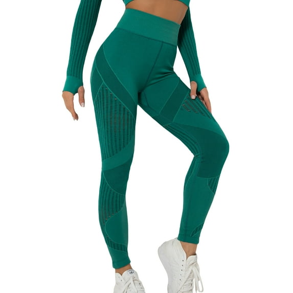 SWSMCLT Women's Seamless Leggings Butt Lift Yoga Pant Fitness Active Sports Gym Tights Stretch Tights Tummy Control Skinny Outdoor Quick-dry High Waisted Dark Green Large