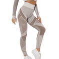 thumbnail image 1 of SWSMCLT Women's Seamless Leggings Butt Lift Yoga Pant Fitness Active Sports Gym Tights Stretch Tights Tummy Control Skinny Outdoor Quick-dry High Waisted Brown Small, 1 of 5
