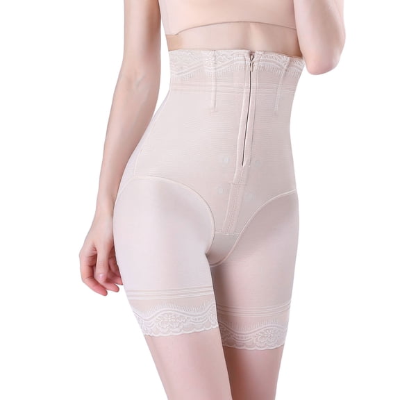 SWSMCLT Women's Seamless Waist Trainer Firm Compression Body Shaper Shorts Butt Lifter Shapewear Tummy Control Faja Shorts Underwear Postpartum Thigh Slimmer High Waist Cincher Nude Small