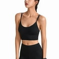 thumbnail image 1 of SWSMCLT Women's Sexy Crop Top Crop Top Cami Backless Scoop Neck Cropped Top Workout Padded Soft Criss Cross Summer Black 8, 1 of 4