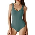 thumbnail image 1 of SWSMCLT Women's Sexy Leotard Tummy Control Jumper Sleeveless Winter Bodysuit Top Thong Summer Open Back Mint Large, 1 of 1