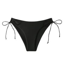 SWSMCLT Women's Sexy Summer Swim Shorts Swimming Beach Swim Bottoms Bathing Suit Brief Low Rise Black Medium