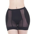 thumbnail image 1 of SWSMCLT Women's Shapewear Shorts Padded Hip Pads Padding Mid Thigh Lace Firm Hip Enhancer Butt Lifting Body Shaper Black X-Large, 1 of 1