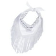thumbnail image 1 of SWSMCLT Women's Shawl Square Headband Fringe Bandana Lightweight Disco Bachelorette Western Cowgirl Scarf with Tassel Party Decorations Tribal Face Cover White One Size, 1 of 4