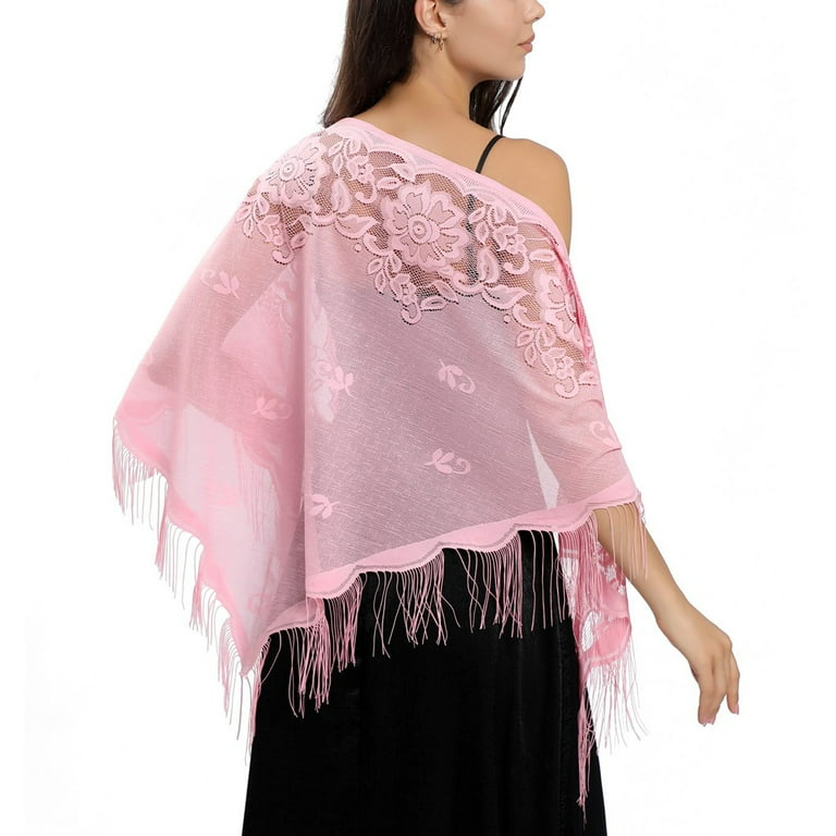 Dusty Pink buy Handwoven Uzbek Cotton Pashmina with fringe, Women's apparel, Fashion Scarf, Bridesmaid gift, the goods of Sogdia