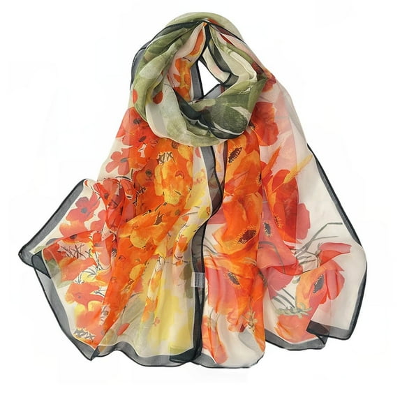 SWSMCLT Women's Sheer Scarf Fashion Shawl Thin Summer Soft Cozy Casual Party Loose Fall Lightweight Pashmina Style1 One Size