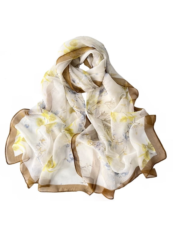 Women's Sheer Scarf Fashion Shawl Thin Summer Soft Cozy Casual Party Loose Fall Lightweight Pashmina Style18 One Size