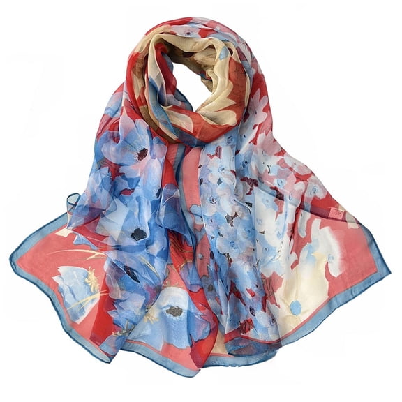 SWSMCLT Women's Sheer Scarf Fashion Shawl Thin Summer Soft Cozy Casual Party Loose Fall Lightweight Pashmina Style3 One Size