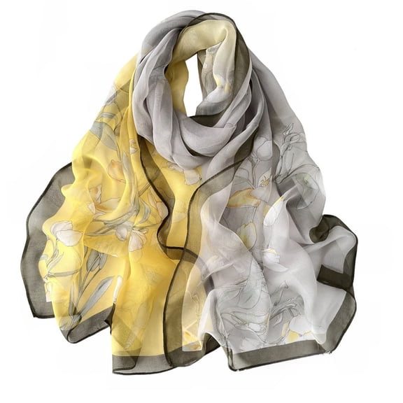 SWSMCLT Women's Sheer Scarf Fashion Shawl Thin Summer Soft Cozy Casual Party Loose Fall Lightweight Pashmina Style30 One Size