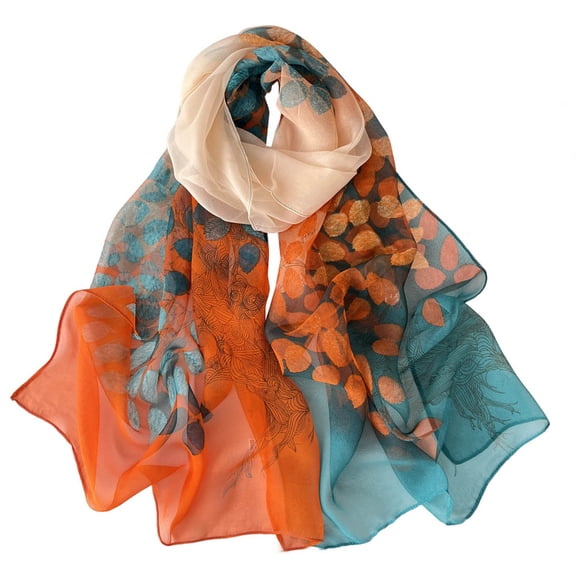 SWSMCLT Women's Sheer Scarf Fashion Shawl Thin Summer Soft Cozy Casual Party Loose Fall Lightweight Pashmina Style33 One Size