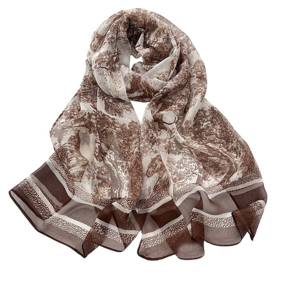 SWSMCLT Women's Sheer Scarf Fashion Shawl Thin Summer Soft Cozy Casual Party Loose Fall Lightweight Pashmina Style37 One Size